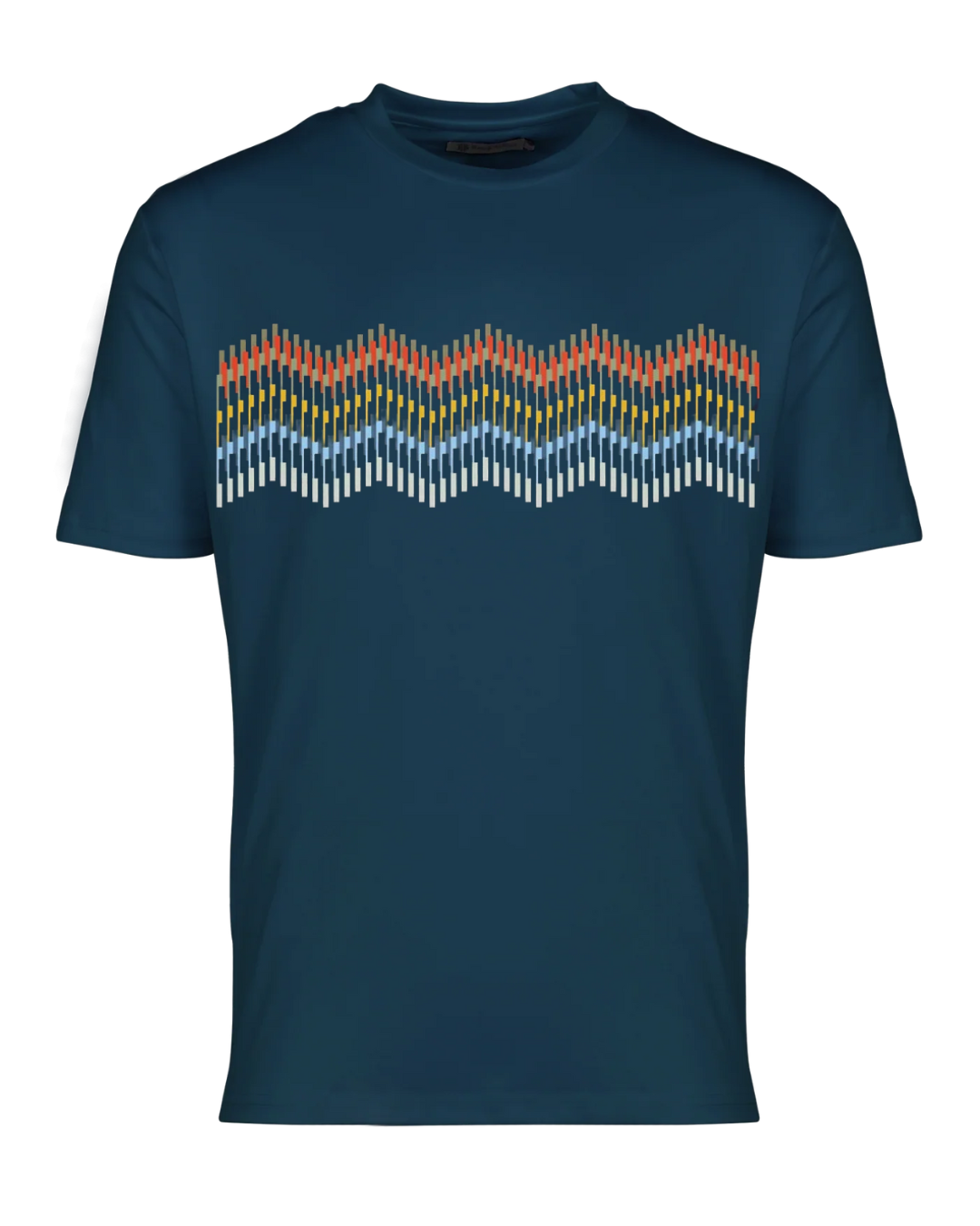 Moda Bandidos Line Zig Bar T-Shirt - Midnight Blue